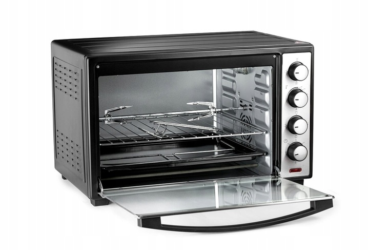PIEKARNIK ELEKTRYCZNY 48L TERMOOBIEG ROŻNO GRILL WOLNOSTOJĄCY MINI