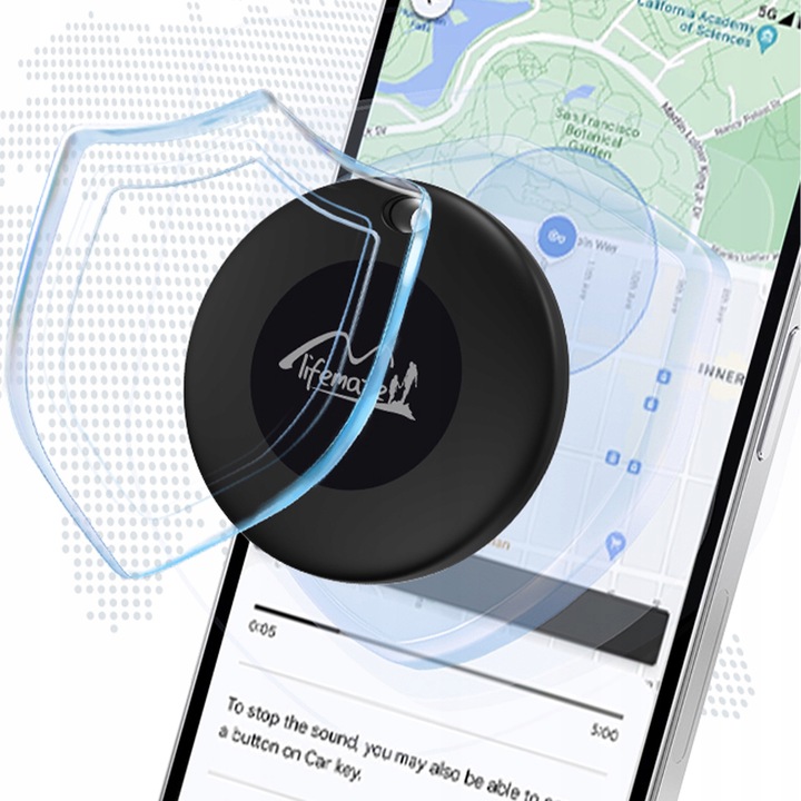 Lokalizator GPS Mini Do Kluczy Auta Kota Roweru Psa Czarny Android +
