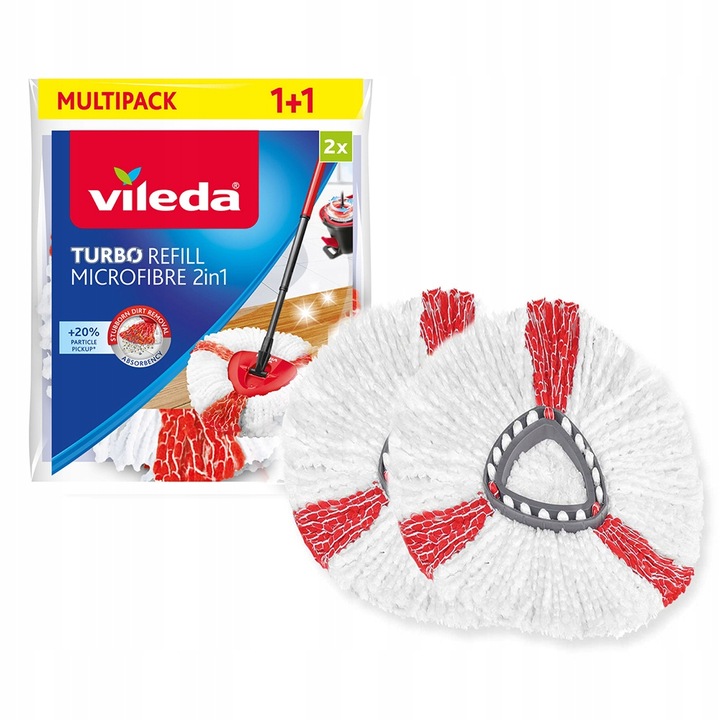 Vileda WKŁAD do Mopa OBROTOWEGO TURBO 2w1 3w1 ZESTAW 2 szt