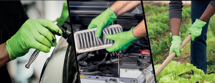 Rękawiczki MERCATOR GOGRIP OGRODNICZE green ZIELONE 50 szt. rozmiar XL