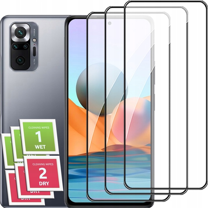 3x SZKŁO NA CAŁY EKRAN DO XIAOMI NOTE 10 PRO PEŁNE HARTOWANE SZKIEŁKO 5D