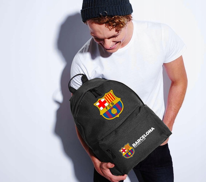 Plecak Szkolny Czarny REAL MADRID Kluby Piłkarskie Piłkarze Sportowe Wzory
