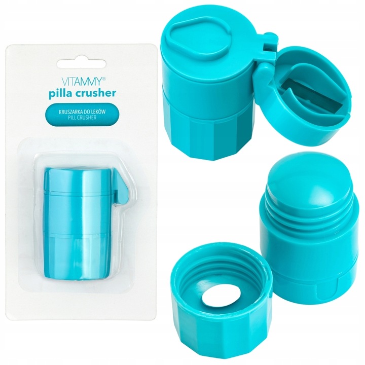 GILOTYNA DO LEKÓW KRUSZARKA DO TABLETEK VITAMMY PILLA CRUSHER 2W1 TRWAŁA