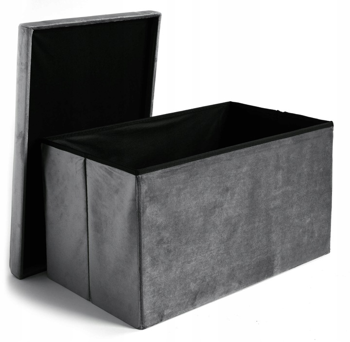 PUFA WELUROWA OTWIERANA SKŁADANA SKRZYNIA POJEMNIK ZE SCHOWKIEM LOFT