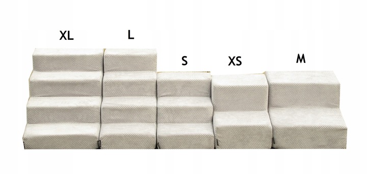 Schodki/schody do kanapy kolory szr. 40cm sztruks