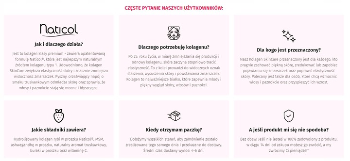 Nature's Finest Kolagen SkinCare z formułą Naticol