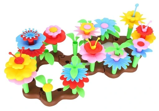 OGRÓD KREATYWNY KWIATY UKŁADANKA KLOCKI 148 SZT.