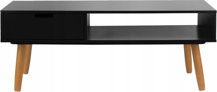 KOMODA Szafka RTV Kredens Regał na Telewizor z Szufladą CZARNY