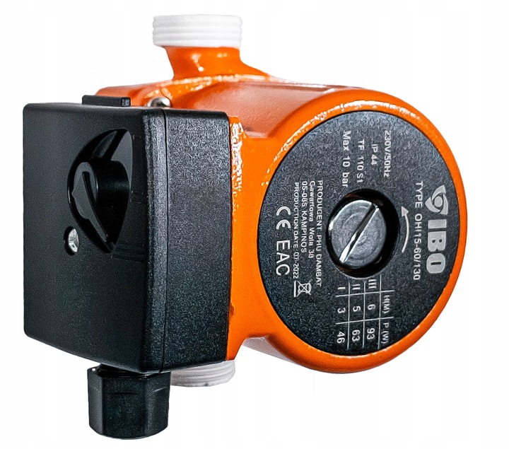 POMPA OBIEGOWA CYRKULACYJNA 3 BIEGOWA 15-60/130 SOLIDNA MOCNA WYDAJNA IBO