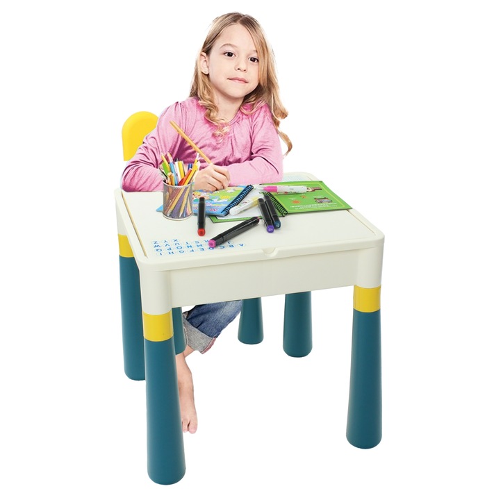 WIELOFUNKCYJNY STOLIK BLAT DO KLOCKÓW plus KRZESŁO