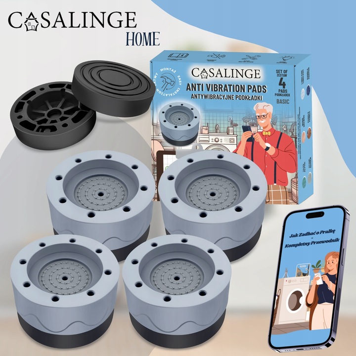 MATA ANTYWIBRACYJNA POD PRALKĘ ZMYWARKĘ GUMA PODKŁADKI ANTYWIBRACYJNE SZARE