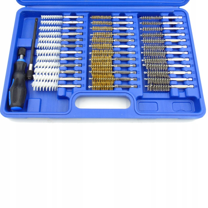 Zestaw szczotek do gniazd wtryskiwaczy i świec