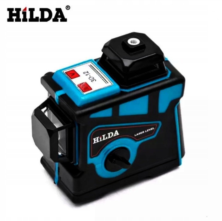 HILDA POZIOMICA 3D 12 LINII LASER KRZYŻOWY SAMOPOZIOMUJĄCY NIWELATOR TARCZA