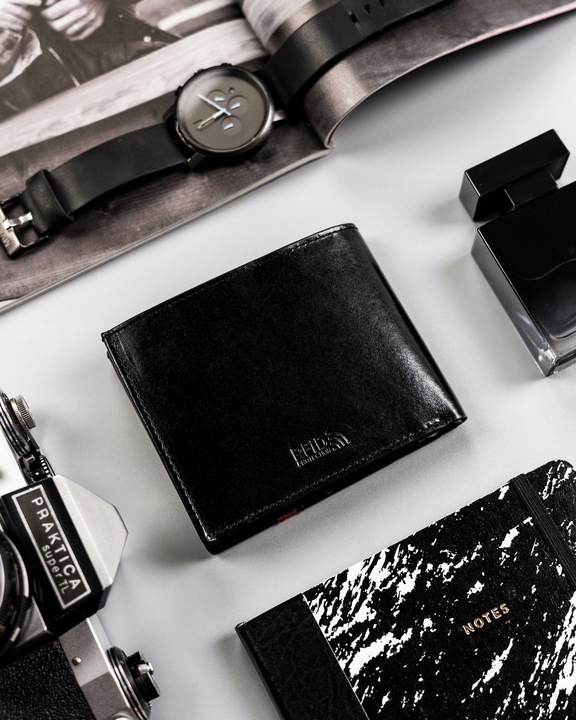 PETERSON modny portfel skórzany męski nubuk RFID