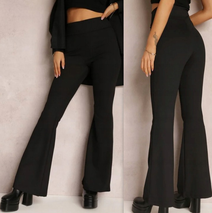 LEGGINSY Getry Damskie DZWONY WYSZCZUPLAJĄCE PRĄŻEK modelujące s/m