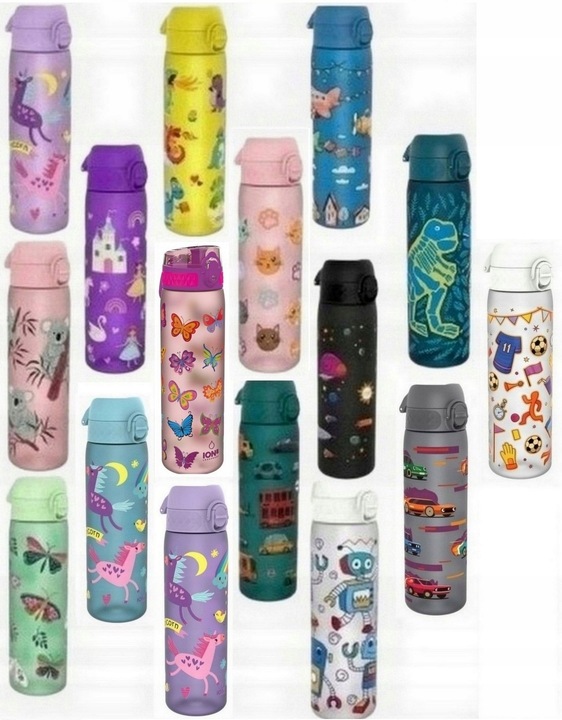 ION8 Dziecięcy bidon butelka na wodę szkoła przedszkole 500ml mix wzorów