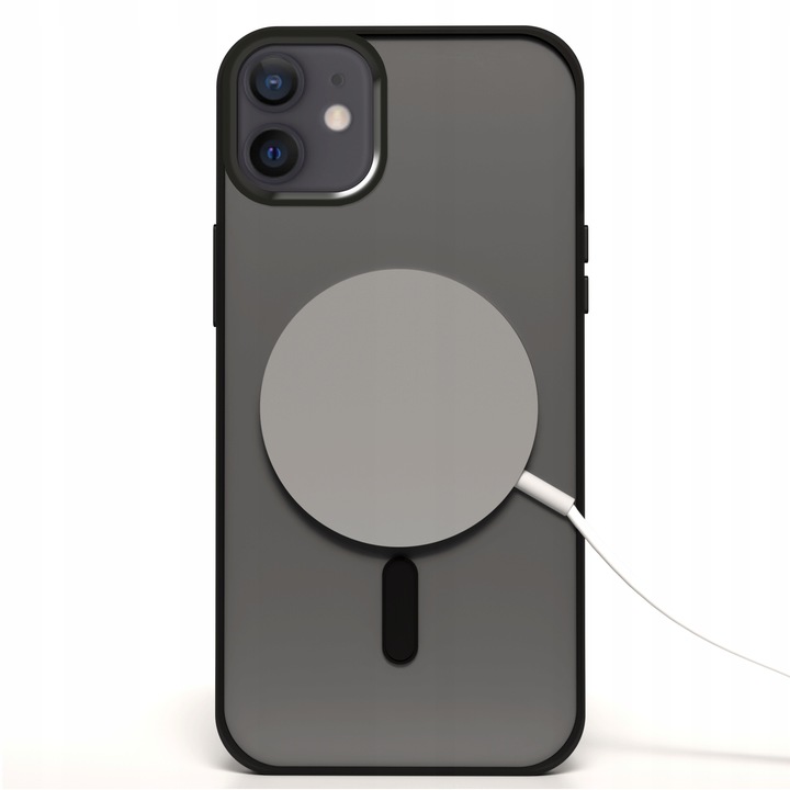 Etui Magsafe Do Apple iPhone 12 / 12 Pro (Czarne Matowe, Wzmacniane) +Szkło