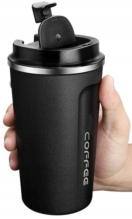 Kubek termiczny COFFEE herbatę Stal Czarny termos kawę szczelny 510ML