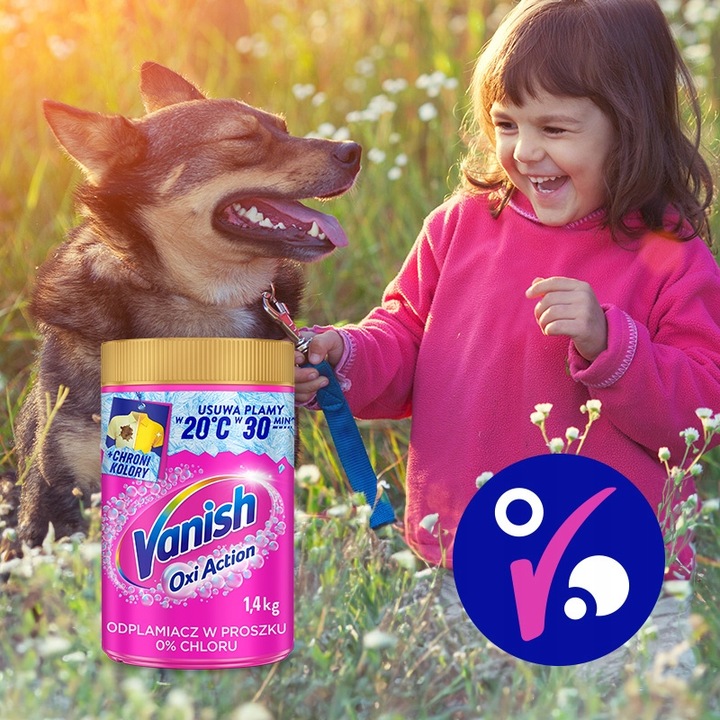 Vanish Oxi Action Odplamiacz w proszku do koloru + do bieli 0% chloru 2,8kg