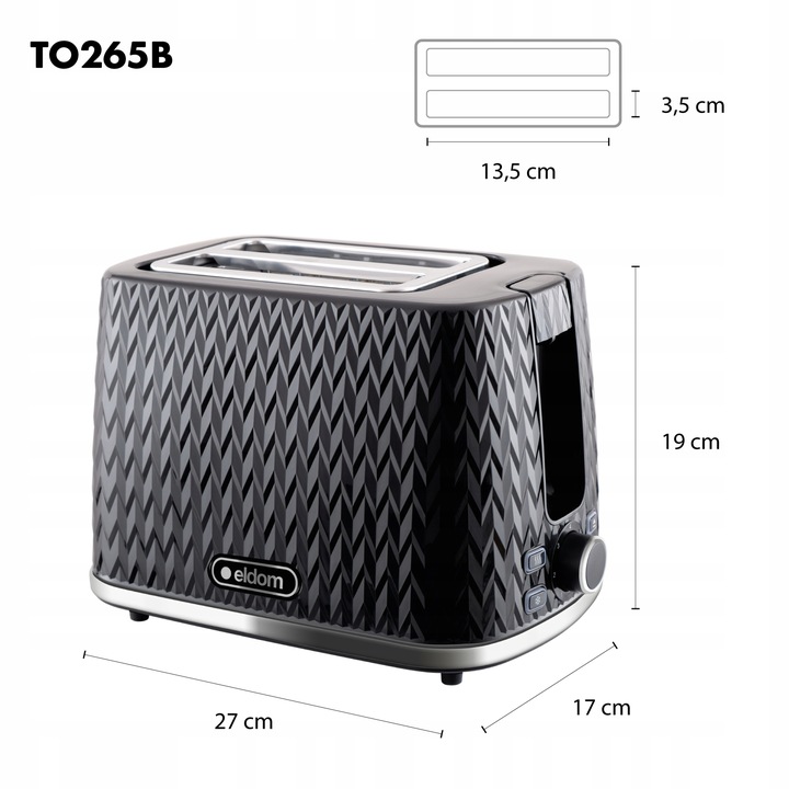 TOSTER TO265 CZARNY NELE ELDOM STAR COLLECTION