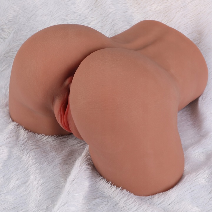 Brązowy seks lalka męski Masturbator z realistyczną pochwą i odbytem 2,3 kg