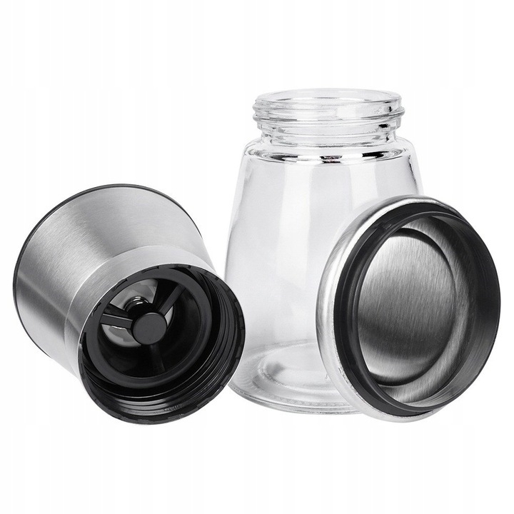 2x Młynki KUCHENNE zestaw komplet młynków do mielenia pieprzu soli przypraw