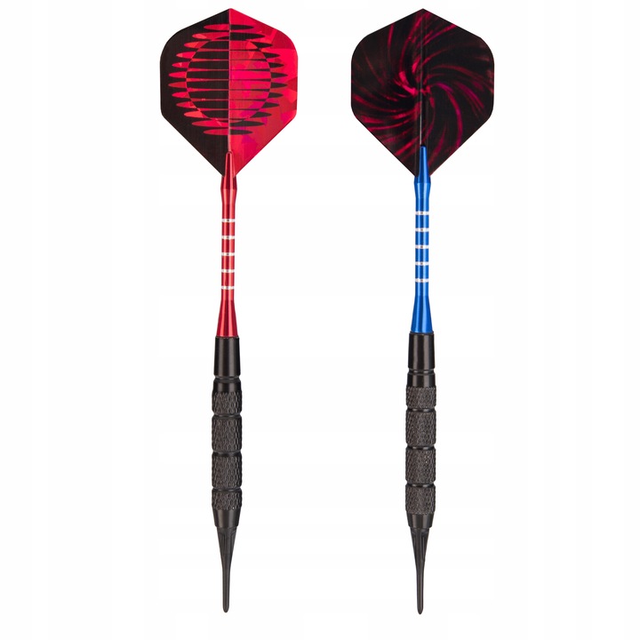 Matepro DUŻY ZESTAW DO GRY W DARTA 6x RZUTKI LOTKI DART SOFT TIPS + PORTFEL