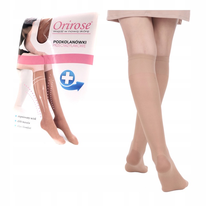 Orirose MEDI Podkolanowki uciskowe PRZECIWŻYLAKOWE 2st. ucisku 18/22mmHg