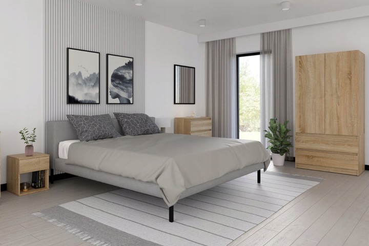 KOMODA SZAFKA SONOMA 3 SZUFLADY NOWOCZESNA DO SALONU SYPIALNI