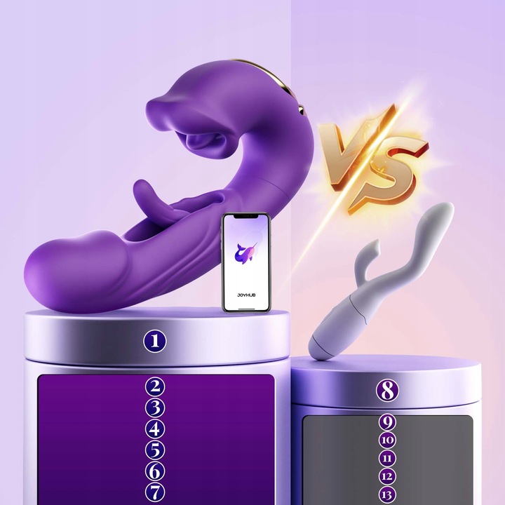 Flapping wibrator wielofunkcyjny fioletowy intensywne orgazmy 7 trybów