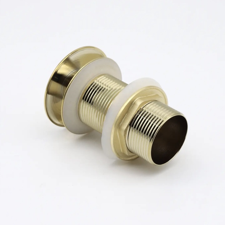 ZESTAW: SYFON UMYWALKOWY DO UMYWALKI + KOREK KLIK-KLAK BEZ PRZELEWU ZŁOTY