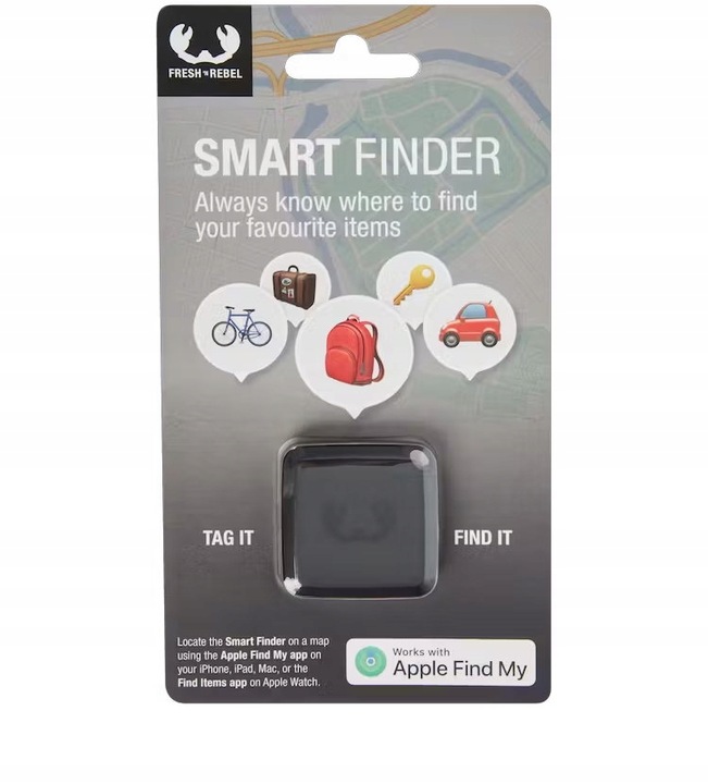 LOKALIZATOR KLUCZY GPS SMART Bluetooth FINDER AirTag Apple My Find czarny