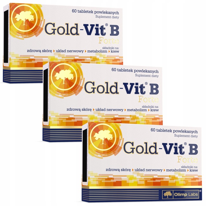 OLIMP GOLD-VIT B FORTE 3X60tabl WITAMINA B KWAS FOLIOWY BIOTYNA ZDROWIE