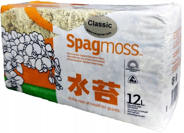 Besgrow Spagmoss CLASSIC Mech torfowiec Sphagnum 12L