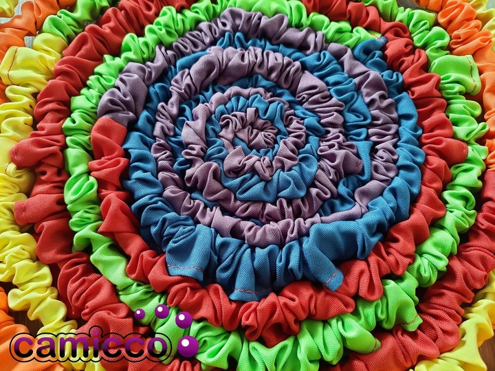 GUMA SENSORYCZNA tęczowa ANIMACYJNA do tańca gumy zabaw animatorów 7 m