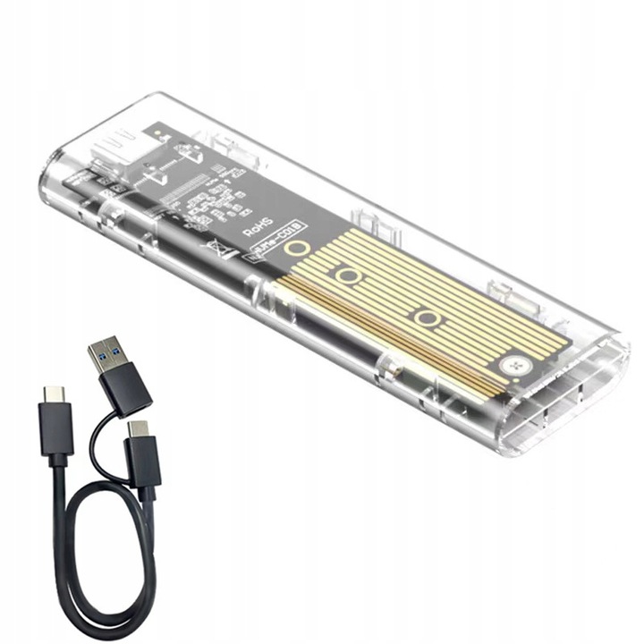 OBUDOWA NA DYSK NVME M2 SATA SSD ADAPTER NGFF M.2 USB 3.1 USB TYP-C 10 GBPS