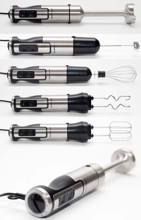 Blender ręczny robot kuchenny 1400W metalowy mikser, trzepaczki