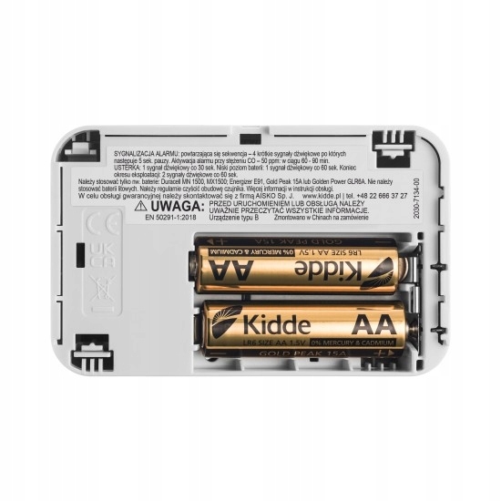 Czujnik detektor tlenek węgla (CO) Czad 2030-DCR Kidde