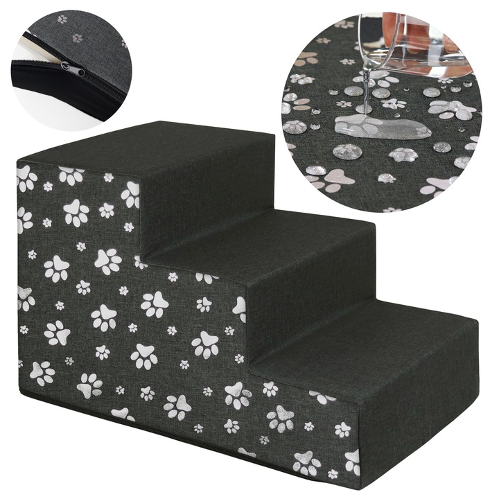 SCHODKI SCHODY DLA PSA RAMPA PODEST STABILNE 3 STOPNIE 30 cm