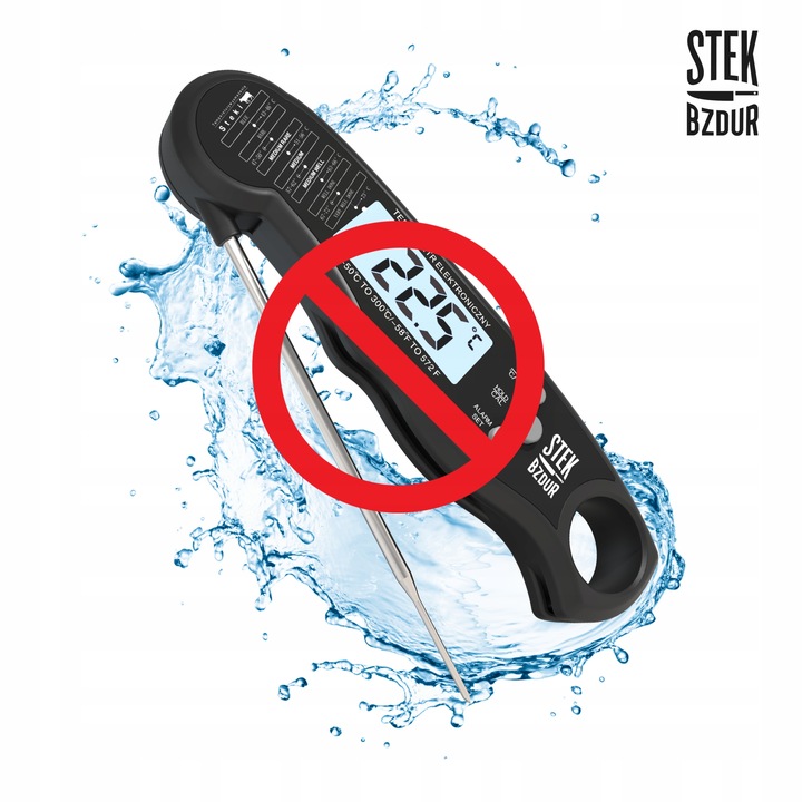 Termometr Kuchenny Cyfrowy do Mięsa Steków Żywności STEK BZDUR LCD