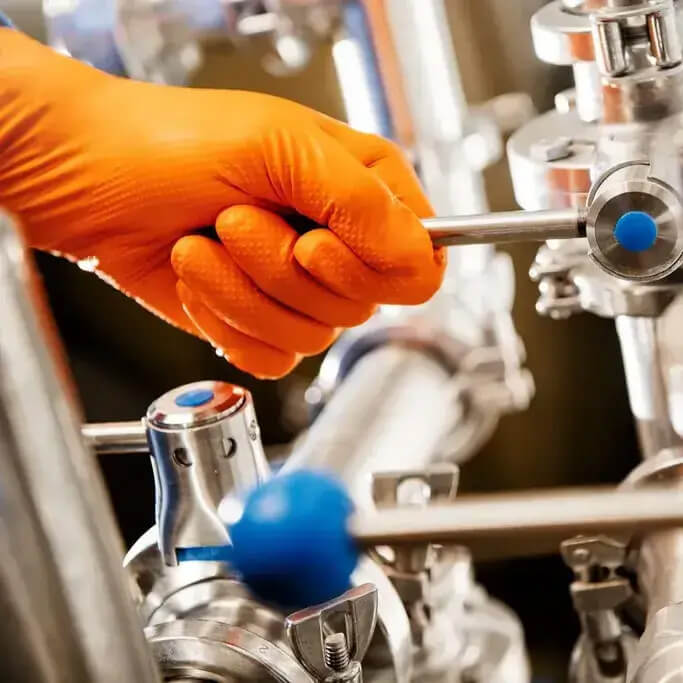 Rękawice Nitrylowe Mercator GOGRIP ORANGE Pomarańczowe 50 sztuk L