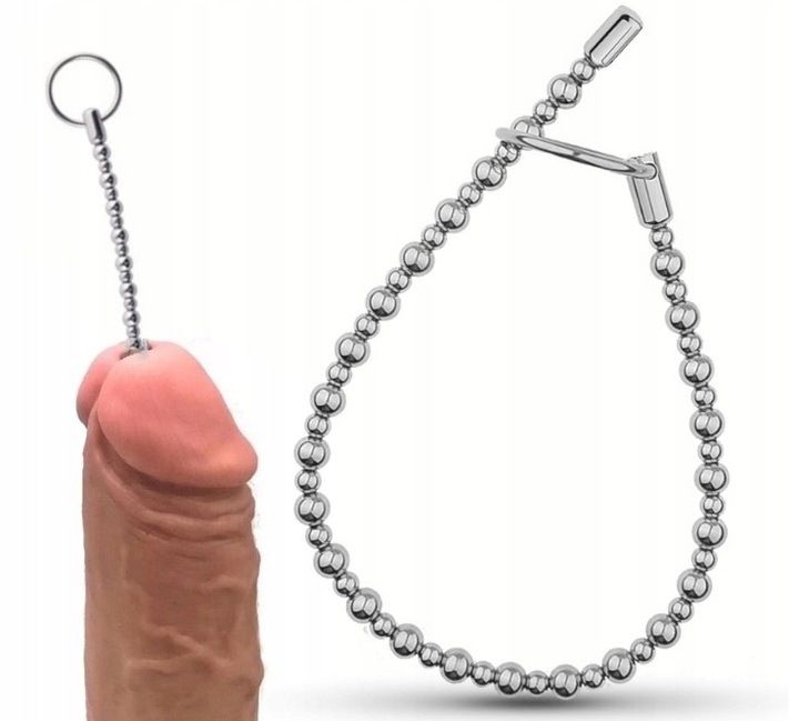 GIĘTKI DŁUGI DILATOR RUCHOME KULKI DO CEWKI MOCZOWEJ, PENIS PLUG