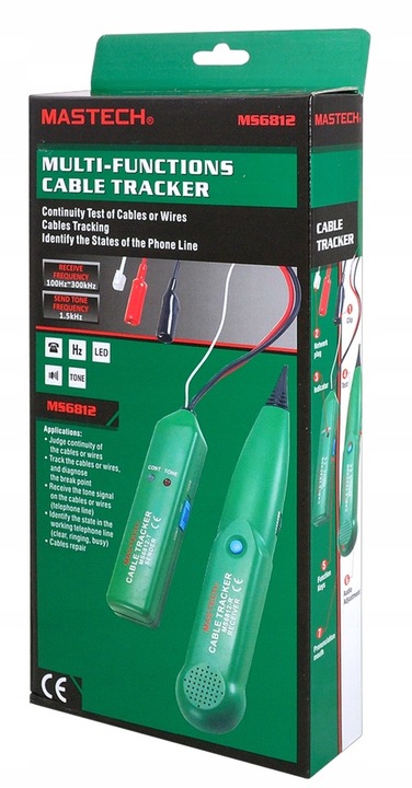 MIERNIK SZUKACZ PAR PRZEWODÓW WYKRYWACZ ŻYŁ KABLI MASTECH MS6812 Z
