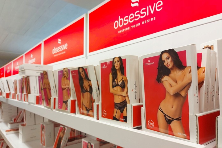 Obsessive Gorset i stringi Amor Cherris czerwony L/XL