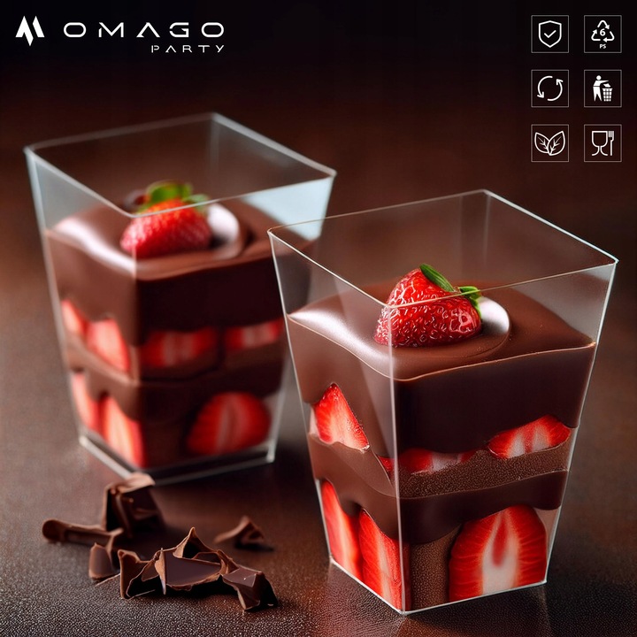 PUCHARKI do DESERÓW POJEMNIK NA ŻYWNOŚĆ na DESERY na DESERKI 24szt 150ml