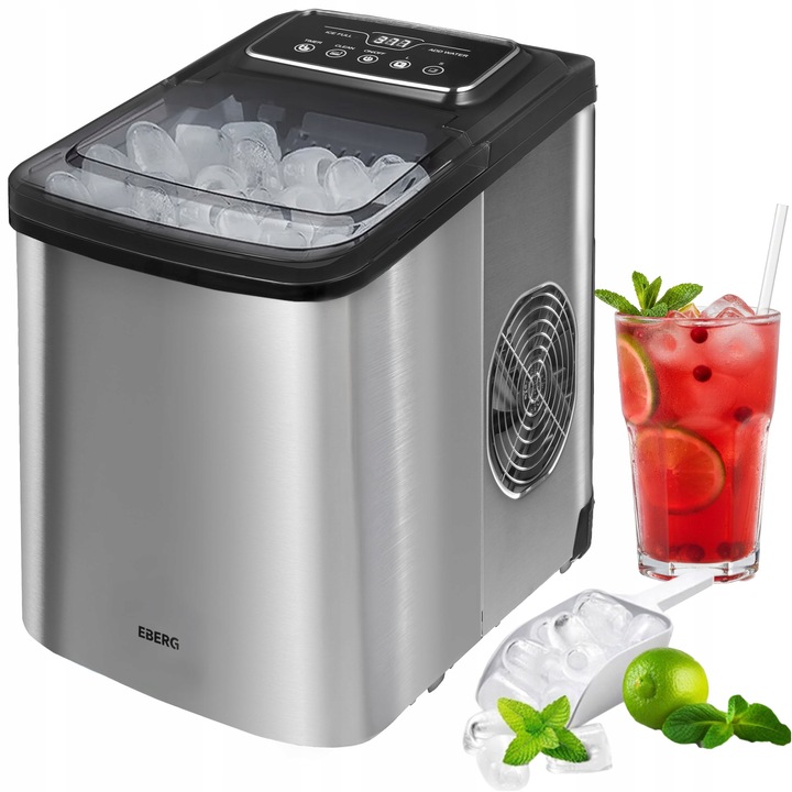 Kostkarka do lodu EBERG domowa maszyna do kostek 12kg 160W ekspresowy