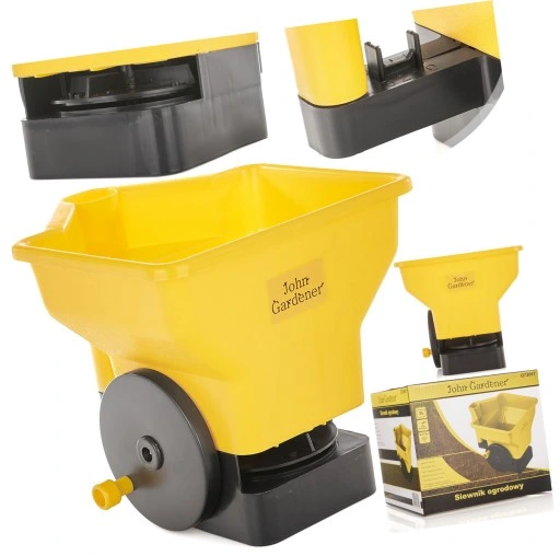 SIEWNIK RĘCZNY OGRODOWY ROZSIEWACZ DO NASION TRAWY NAWOZU SOLI PIASKU