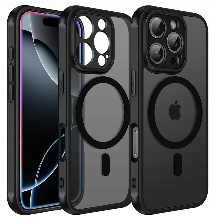 ETUI do IPHONE 16 Pro Max do Magsafe MATOWE MAGNETYCZNE WZMACNIANE 2x SZKŁO