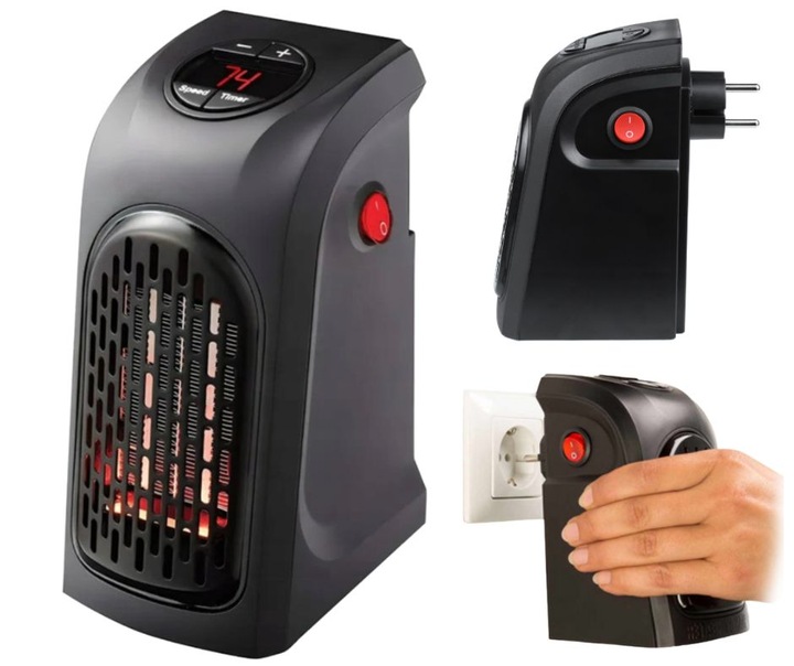 GRZEJNIK ELEKTRYCZNY MINI FARELKA TERMOWENTYLATOR DO GNIAZDKA