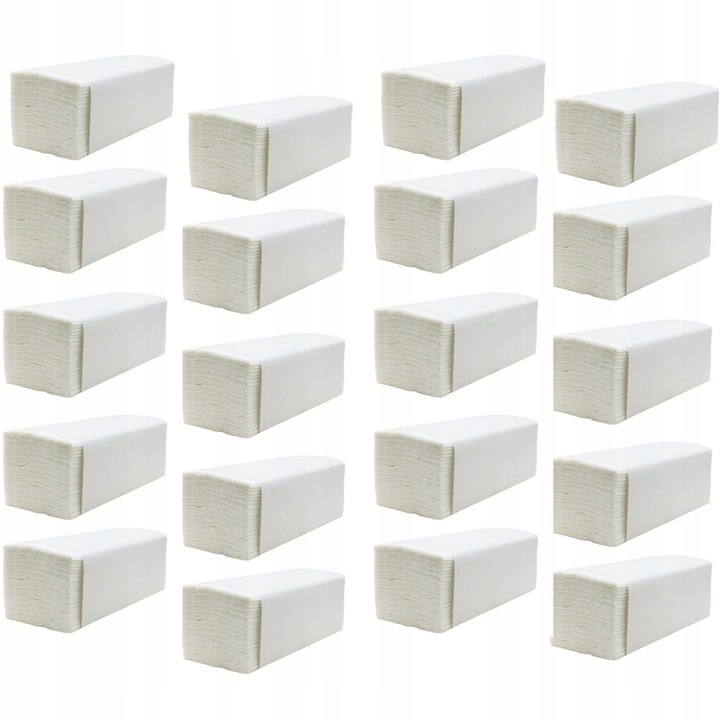 Ręcznik Papierowy ZZ BIAŁY Ręczniki do podajnika GRUBY CELULOZA 2w A20